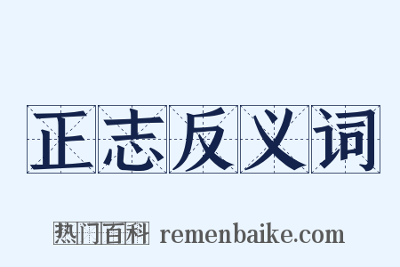 正志反义词是什么意思的图片